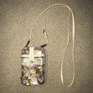sakroots hummingbird print crossbody wristlet